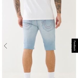 True Religion Light Blue Jean Shorts